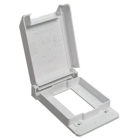 carlon 1-gang rectangle plastic weatherproof electrical box cover|Carlon HB1BL Outlet Box Cover, Blank, 1 Gang, 4.3.